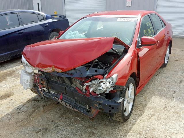 4T1BF1FK7EU839595 - 2014 TOYOTA CAMRY L RED photo 2