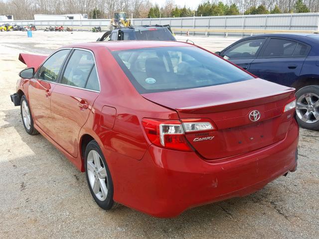 4T1BF1FK7EU839595 - 2014 TOYOTA CAMRY L RED photo 3