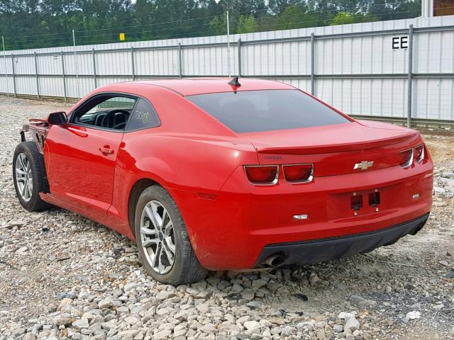 2G1FE1E34D9197960 - 2013 CHEVROLET CAMARO LS RED photo 3