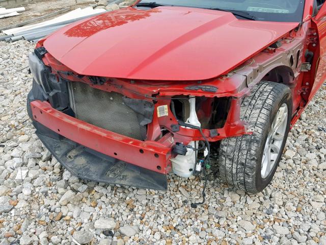 2G1FE1E34D9197960 - 2013 CHEVROLET CAMARO LS RED photo 9