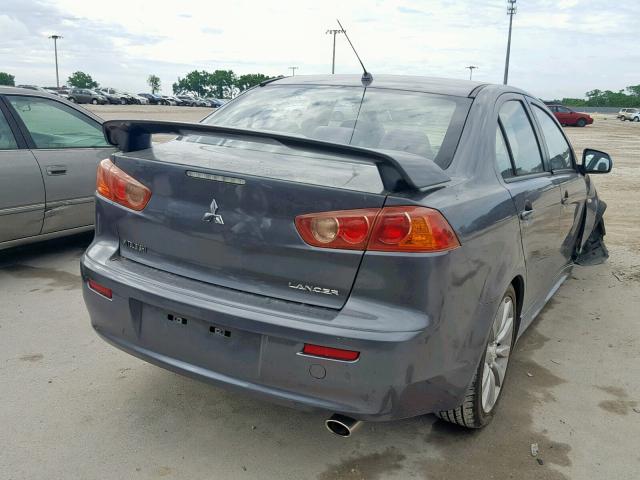 JA3AU86U08U012895 - 2008 MITSUBISHI LANCER GTS GRAY photo 4