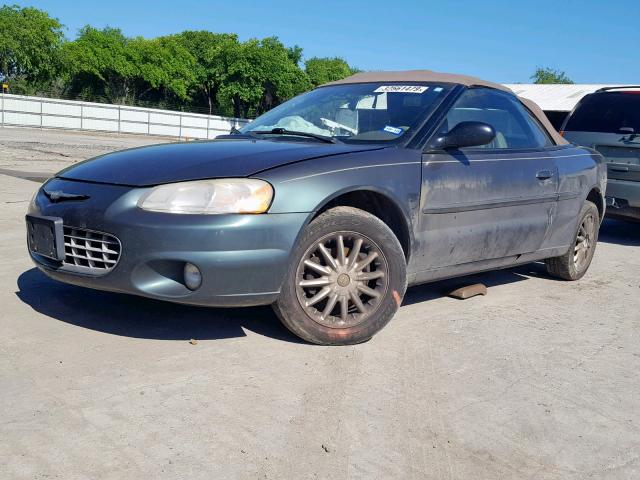 1C3EL55T13N597961 - 2003 CHRYSLER SEBRING LX GREEN photo 2