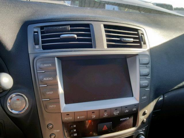 JTHBK262682070236 - 2008 LEXUS IS 250 GRAY photo 9