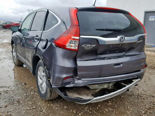 2HKRM4H5XFH689351 - 2015 HONDA CR-V EX SILVER photo 3