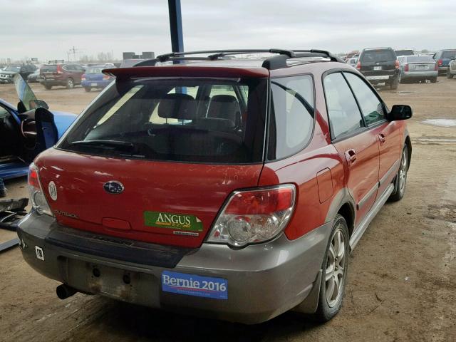 JF1GG68696H809633 - 2006 SUBARU IMPREZA OU RED photo 4