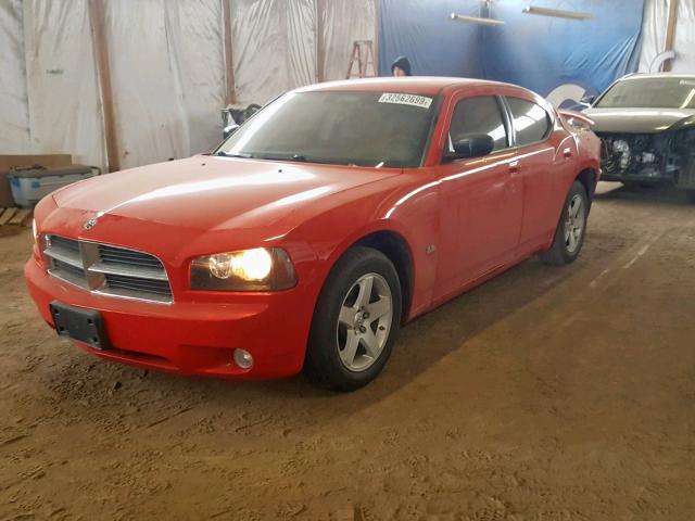 2B3KA33V39H515504 - 2009 DODGE CHARGER SX RED photo 2