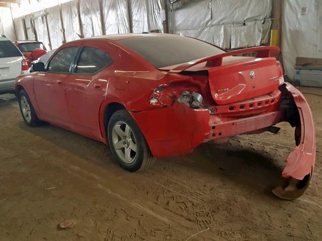 2B3KA33V39H515504 - 2009 DODGE CHARGER SX RED photo 3