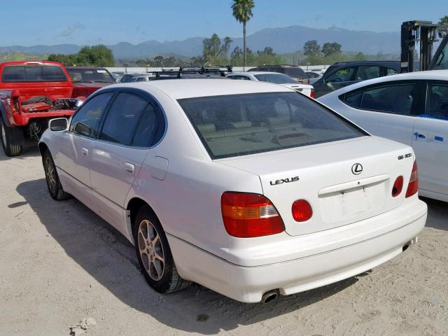 JT8BD68S5Y0101597 - 2000 LEXUS GS 300 WHITE photo 3