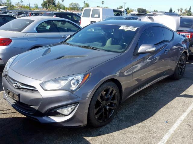 KMHHT6KJ7FU128803 - 2015 HYUNDAI GENESIS CO GRAY photo 2