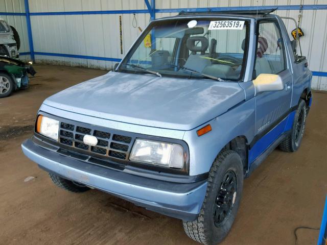 JS4TA01C3K4107667 - 1989 SUZUKI SIDEKICK J BLUE photo 2