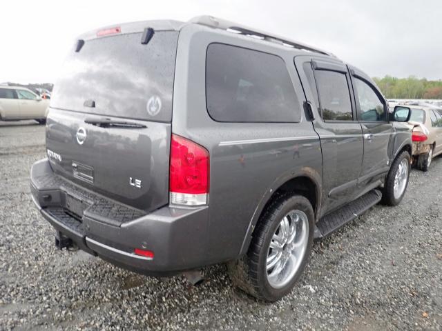 5N1BA08DX8N600967 - 2008 NISSAN ARMADA SE GRAY photo 4