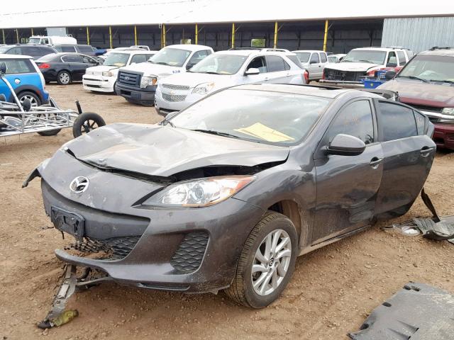 JM1BL1V70D1781209 - 2013 MAZDA 3 I GRAY photo 2