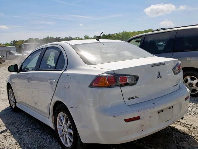 JA32U2FU9FU005250 - 2015 MITSUBISHI LANCER ES WHITE photo 3