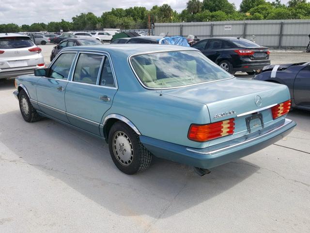 WDBCA35E0MA605117 - 1991 MERCEDES-BENZ 420 SEL TEAL photo 3