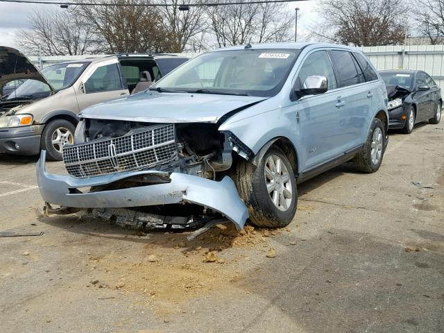 2LMDU88C48BJ04245 - 2008 LINCOLN MKX BLUE photo 2