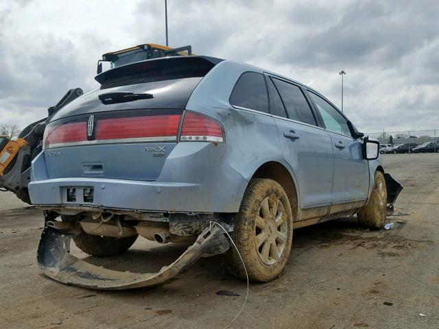 2LMDU88C48BJ04245 - 2008 LINCOLN MKX BLUE photo 4