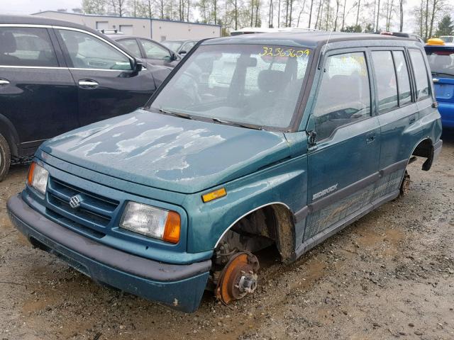 2S3TD03V6V6406776 - 1997 SUZUKI SIDEKICK J GREEN photo 2