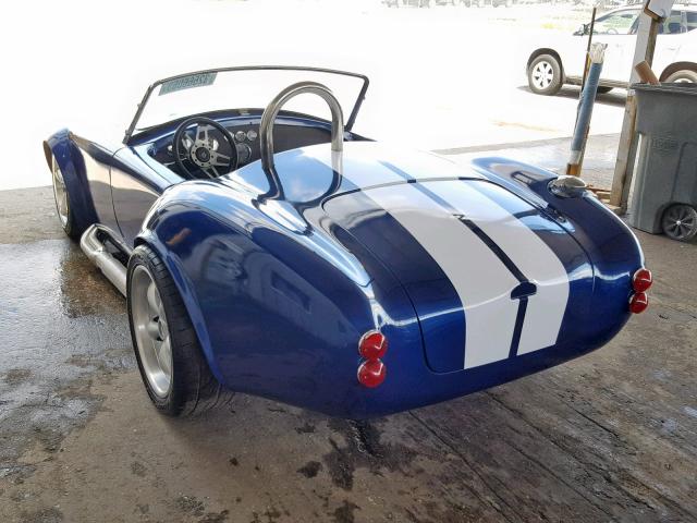 6T07T277486 - 1966 FORD SHELBY BLUE photo 3
