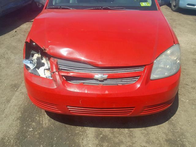 1G1AK18H997126143 - 2009 CHEVROLET COBALT LS RED photo 7