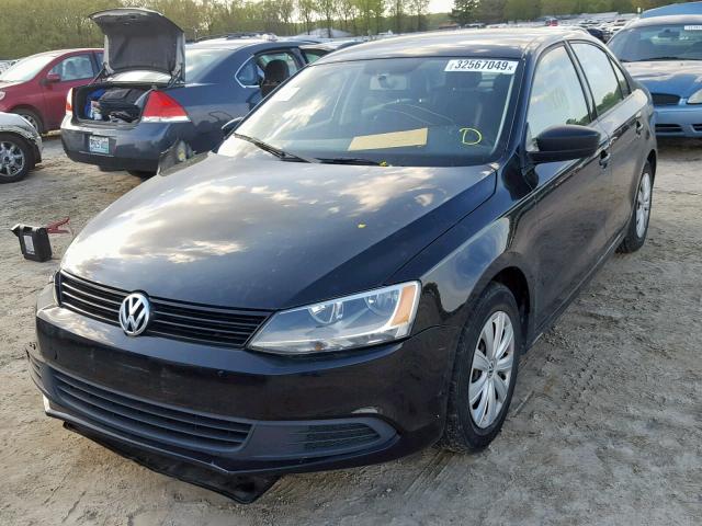 3VW2K7AJ2EM277379 - 2014 VOLKSWAGEN JETTA BASE BLACK photo 2