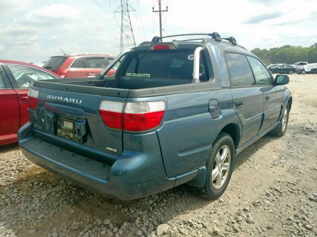 4S4BT62C067104011 - 2006 SUBARU BAJA SPORT BLUE photo 4