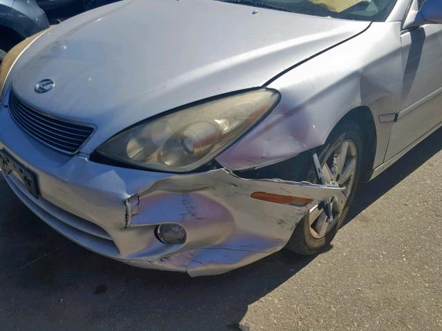 JTHBA30G655095340 - 2005 LEXUS ES 330 SILVER photo 9