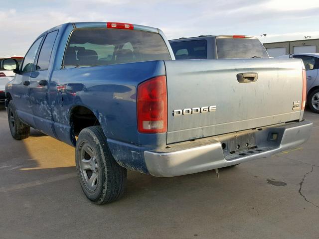 1D7HA18D34S783537 - 2004 DODGE RAM 1500 S BLUE photo 3