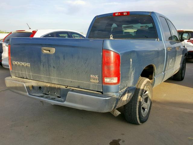 1D7HA18D34S783537 - 2004 DODGE RAM 1500 S BLUE photo 4