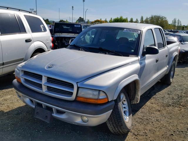 1D7HL38N83S266490 - 2003 DODGE DAKOTA QUA SILVER photo 2