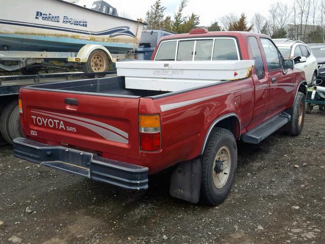 JT4VN13GXR5145262 - 1994 TOYOTA PICKUP 1/2 RED photo 4