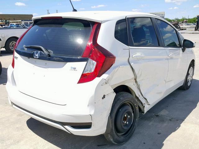 3HGGK5H58KM701070 - 2019 HONDA FIT LX WHITE photo 4