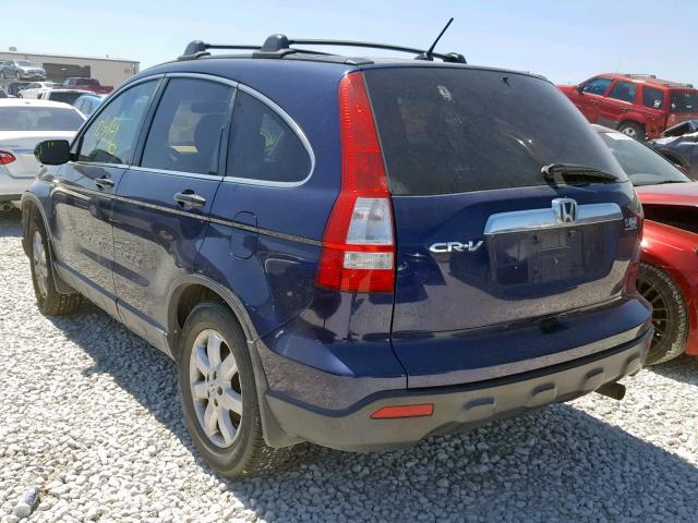 3CZRE38588G703602 - 2008 HONDA CR-V EX BLUE photo 3
