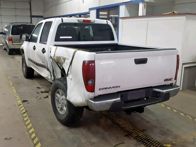 1GTDT136068284805 - 2006 GMC CANYON WHITE photo 3