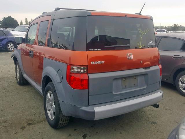 5J6YH28655L026528 - 2005 HONDA ELEMENT EX ORANGE photo 3