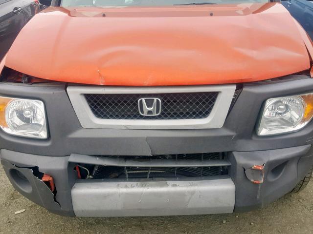 5J6YH28655L026528 - 2005 HONDA ELEMENT EX ORANGE photo 9