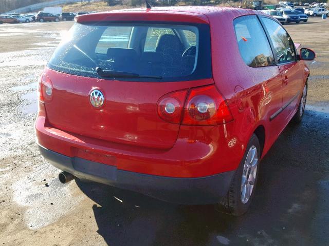 WVWAS71K57W280111 - 2007 VOLKSWAGEN RABBIT RED photo 4