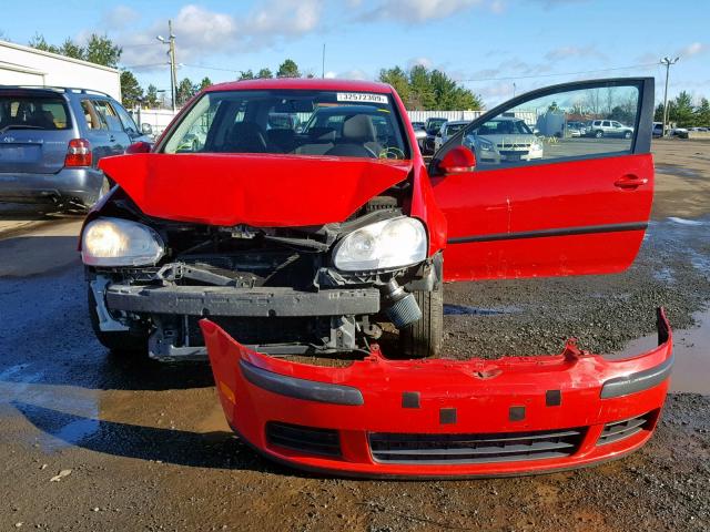 WVWAS71K57W280111 - 2007 VOLKSWAGEN RABBIT RED photo 9