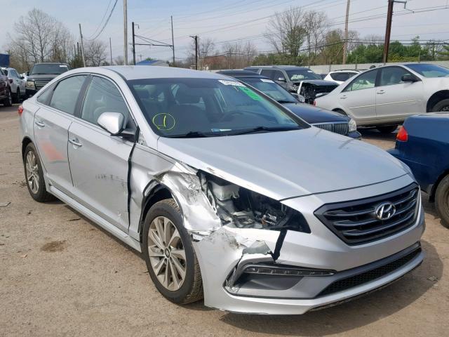 5NPE34AF0FH088132 - 2015 HYUNDAI SONATA SPO SILVER photo 1