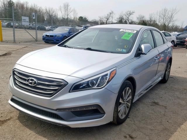 5NPE34AF0FH088132 - 2015 HYUNDAI SONATA SPO SILVER photo 2