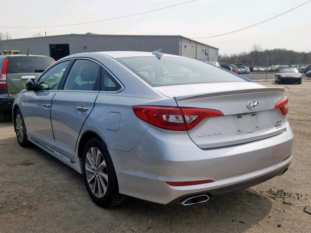 5NPE34AF0FH088132 - 2015 HYUNDAI SONATA SPO SILVER photo 3