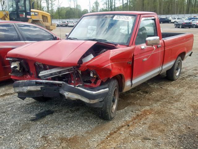 1FTCR10X4MUB31419 - 1991 FORD RANGER RED photo 2