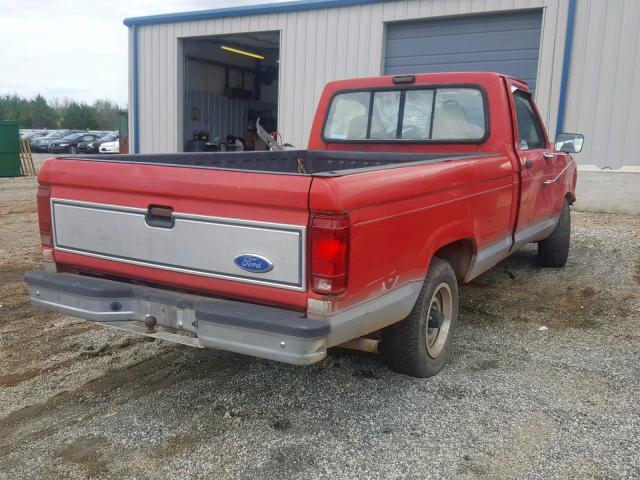 1FTCR10X4MUB31419 - 1991 FORD RANGER RED photo 4