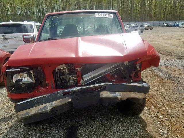 1FTCR10X4MUB31419 - 1991 FORD RANGER RED photo 9