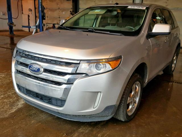 2FMDK4JC0BBA23903 - 2011 FORD EDGE SEL SILVER photo 2