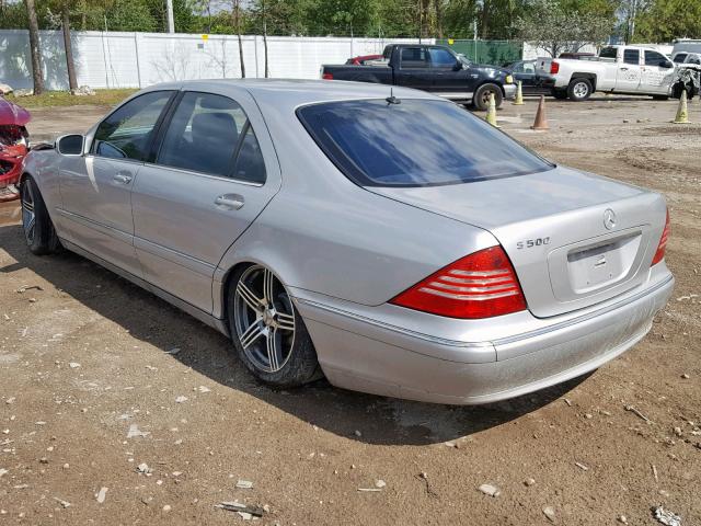 WDBNG75J54A387820 - 2004 MERCEDES-BENZ S 500 SILVER photo 3