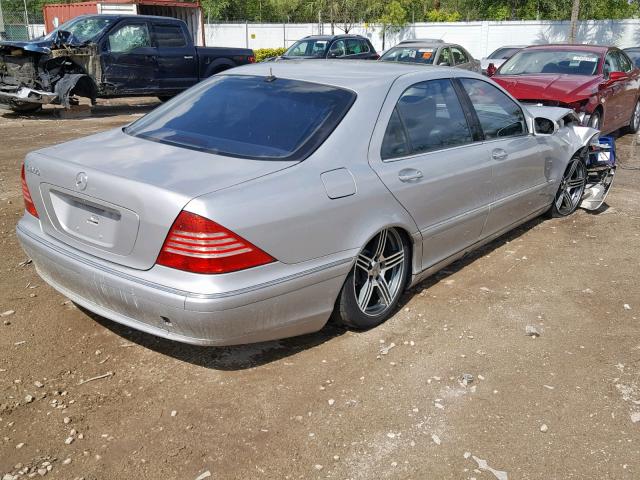 WDBNG75J54A387820 - 2004 MERCEDES-BENZ S 500 SILVER photo 4