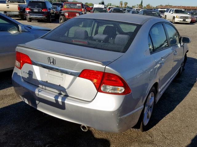 2HGFA16699H316466 - 2009 HONDA CIVIC LX-S SILVER photo 4
