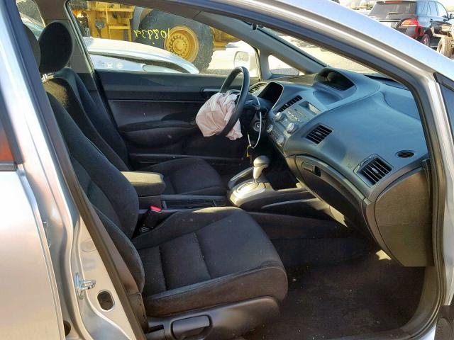 2HGFA16699H316466 - 2009 HONDA CIVIC LX-S SILVER photo 5