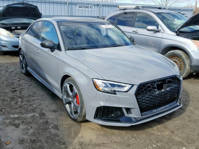 WUABWGFF9J1908098 - 2018 AUDI RS3 GRAY photo 1