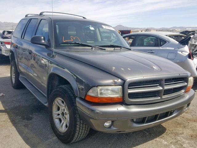 1B4HR38N72F119199 - 2002 DODGE DURANGO SP GRAY photo 1